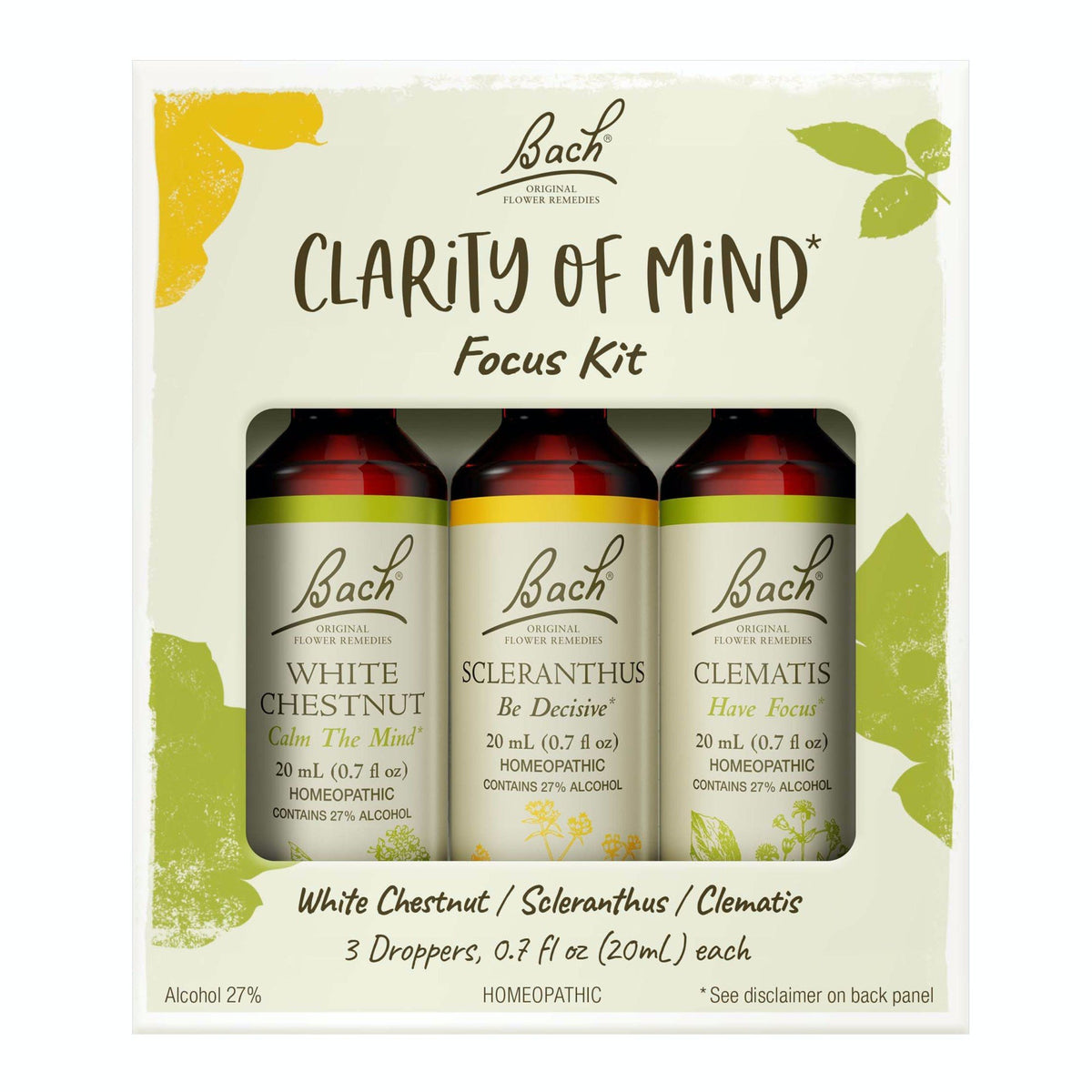 Bach Clarity of Mind Kit 3 Droppers 0.7 fl oz Liquid
