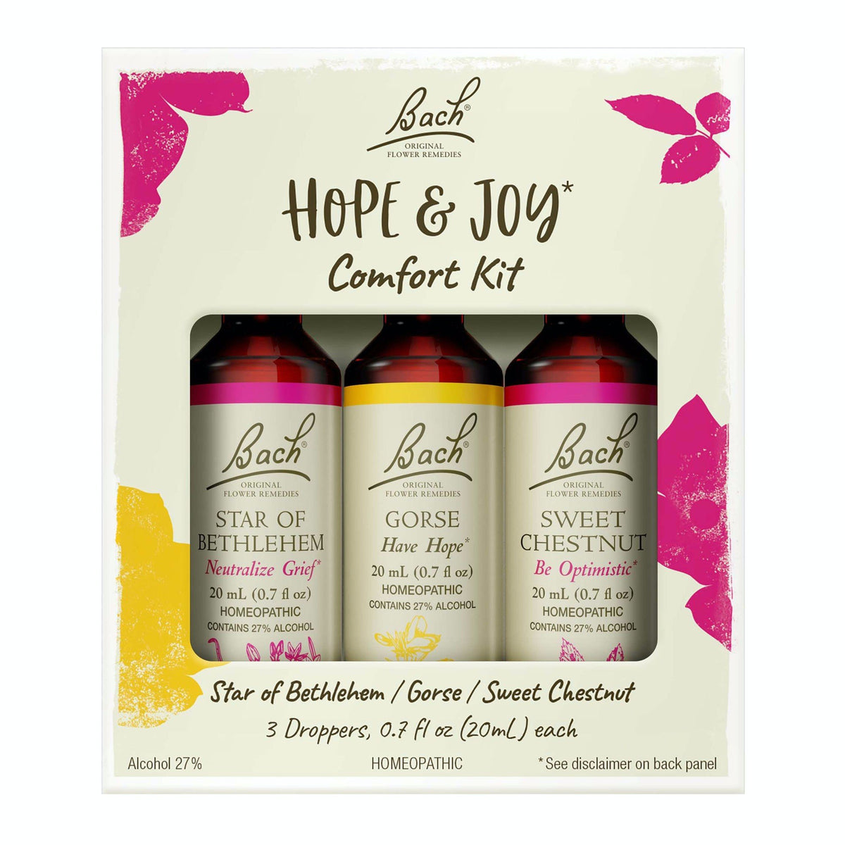 Bach Hope & Joy Comfort Kit 3 Droppers 0.7 fl oz Liquid