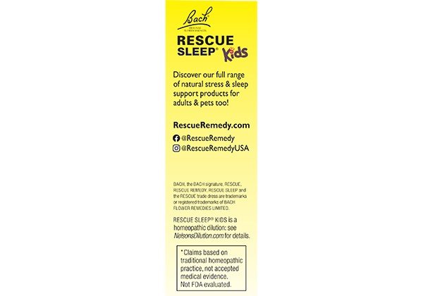 Bach RESCUE REMEDY Sleep Kids Non-alcohol 0.35 fl oz(10 mL) Dropper