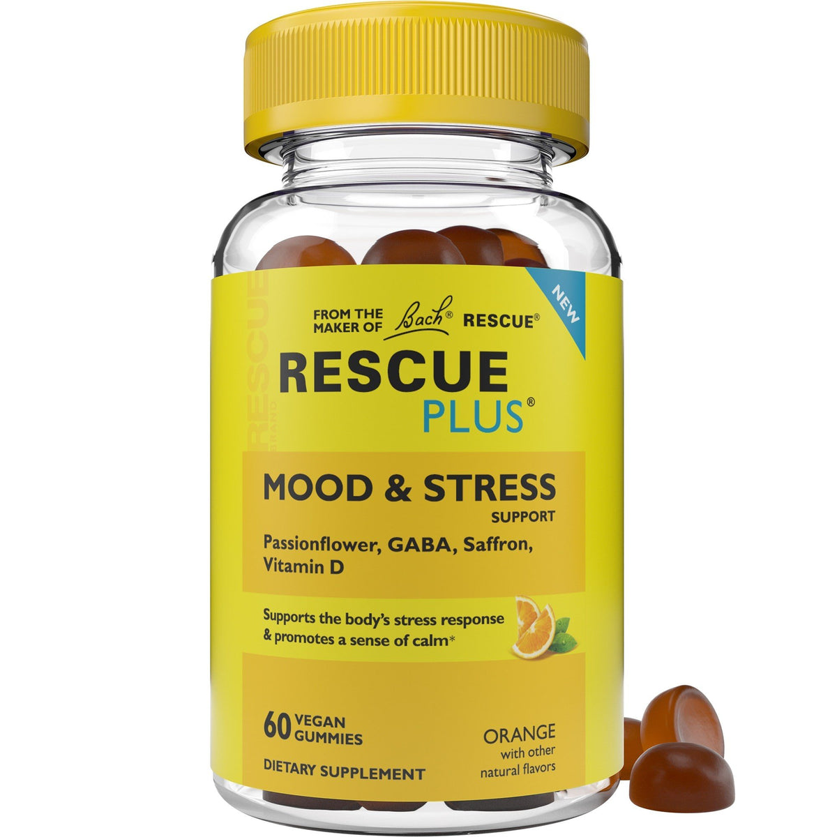 Bach Rescue Plus Mood &amp; Stress Support 60 Vegan Gummies