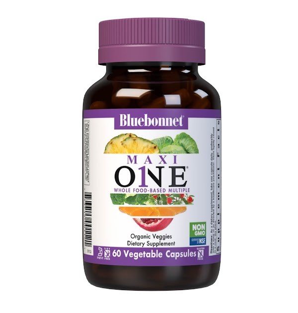 Bluebonnet Maxi One Whole Food-Based With Iron 60 VegCap