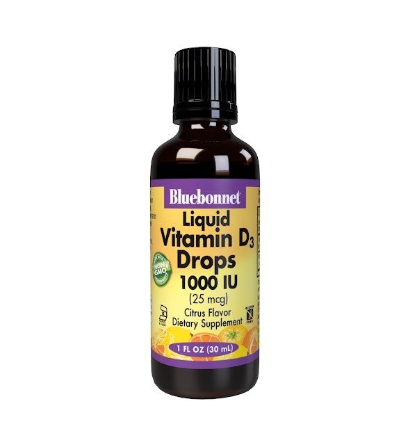 Bluebonnet Vitamin D3 Liquid Drops 1000 IU 1 oz Liquid