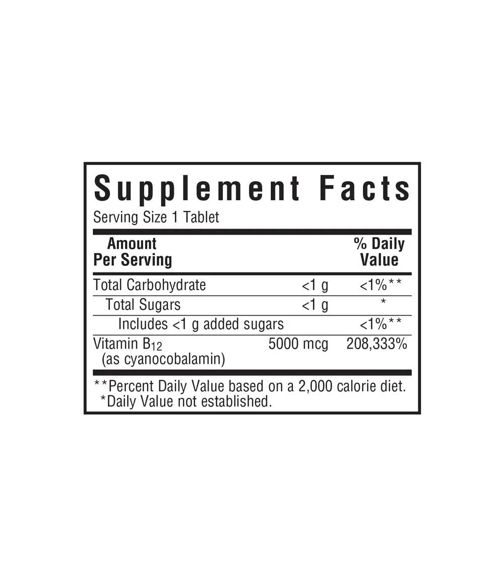 Bluebonnet Vitamin B-12 5000mcg 30 Chewable