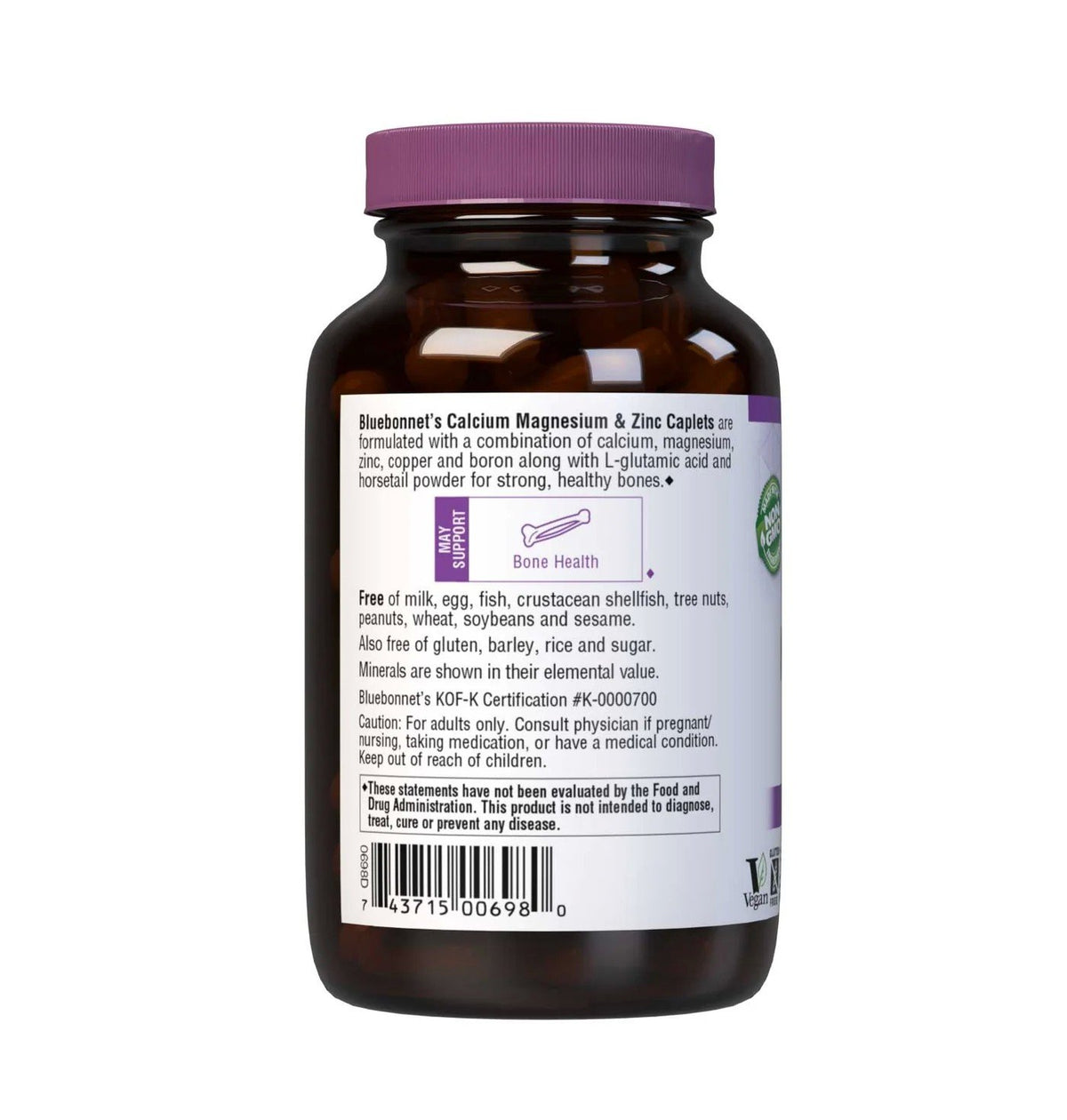 Bluebonnet Calcium Magnesium & Zinc 90 Caplet