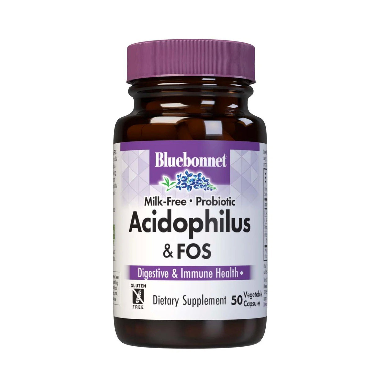 Bluebonnet Milk-Free Acidophilus Plus FOS 50 Capsule