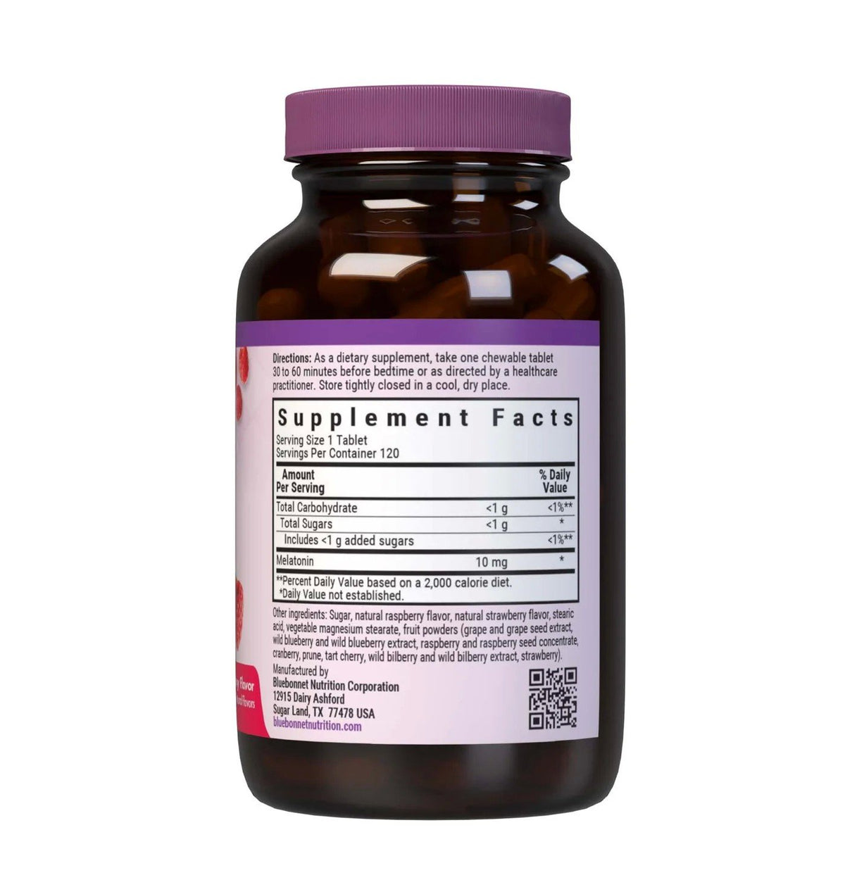 Bluebonnet Earth Sweet Chewable Melatonin 10 mg-Sleep Support 120 Chewable