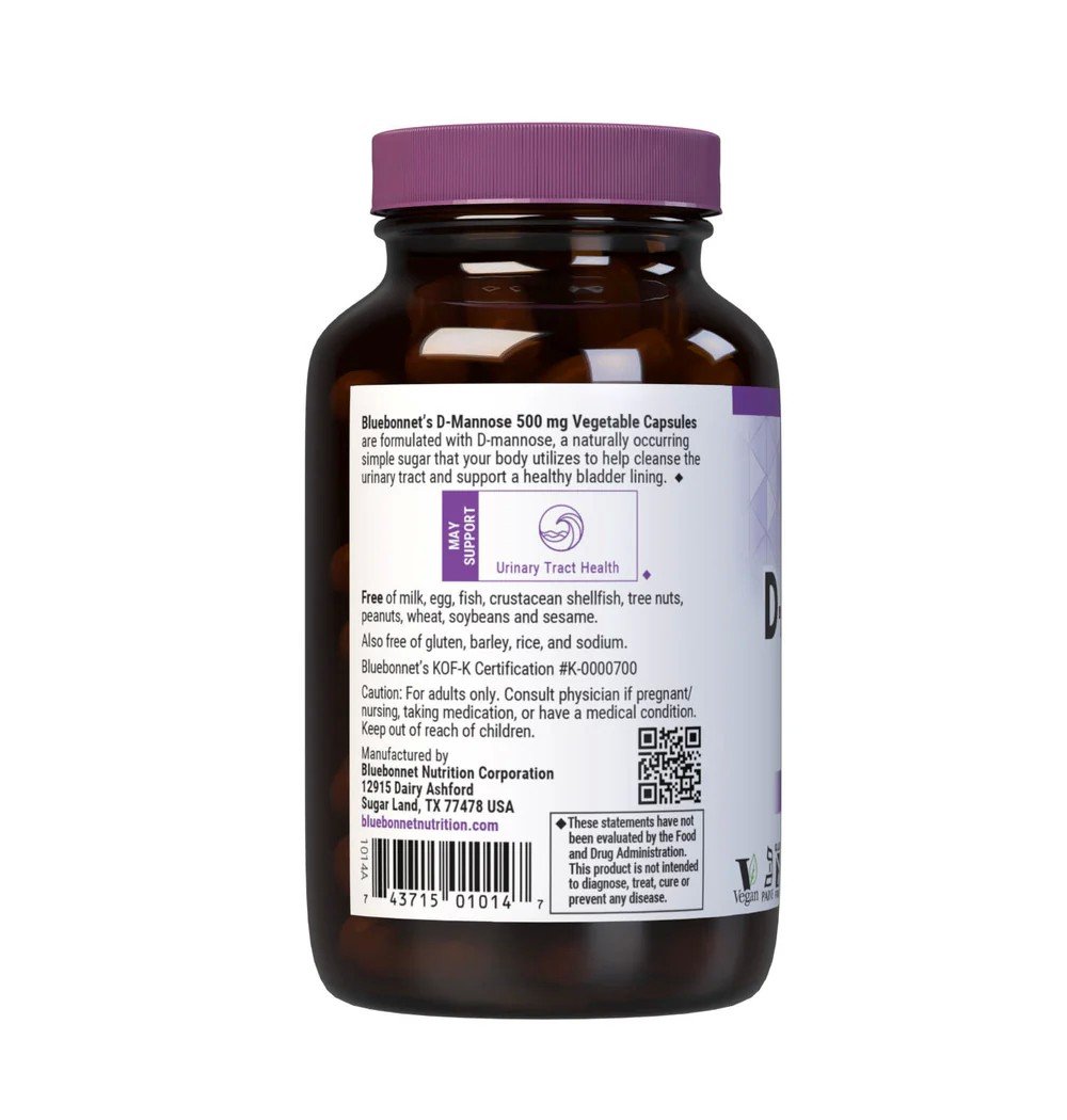 Bluebonnet D-Mannonse-500 mg 90 Vegetarian Capsules
