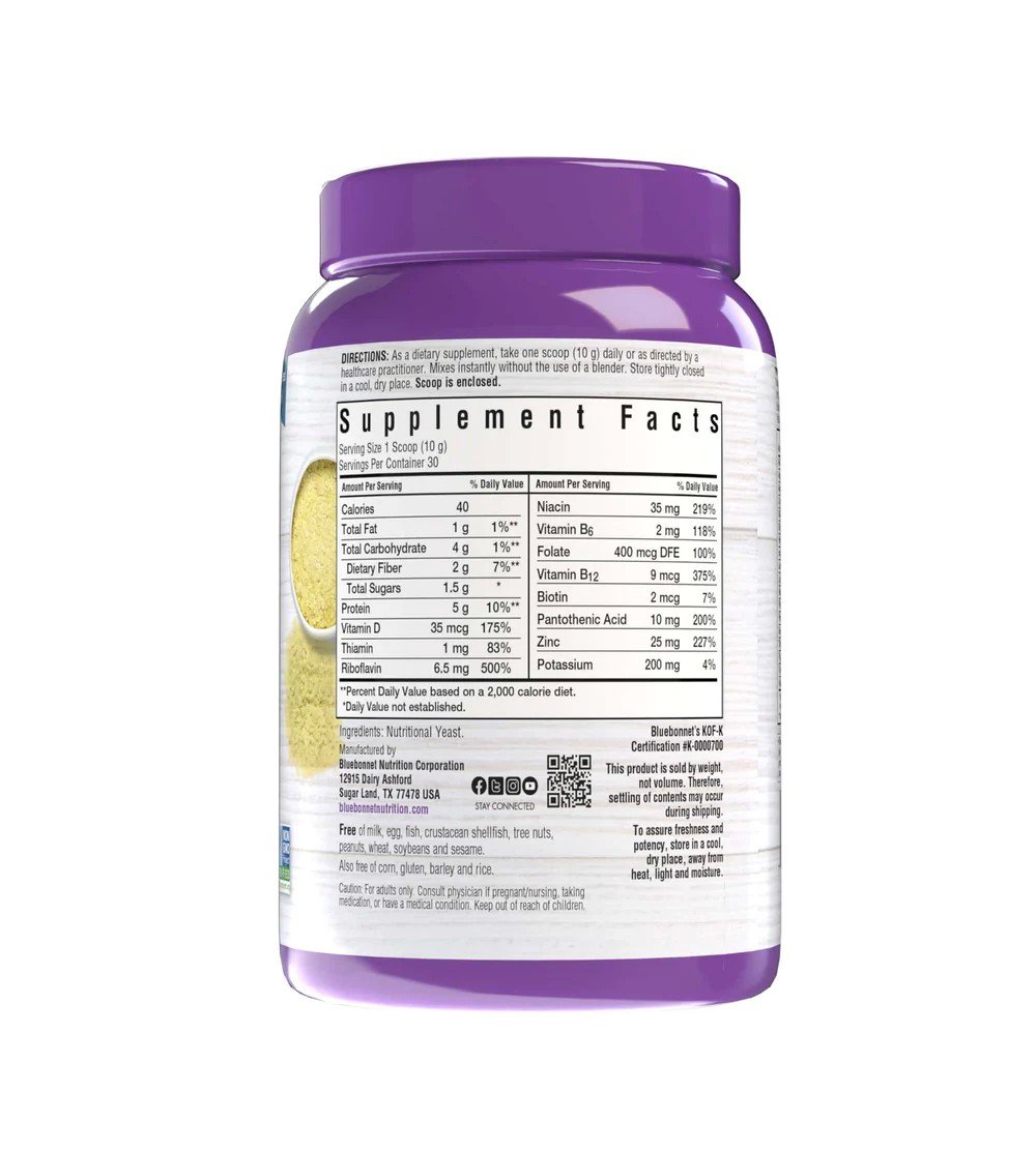 Bluebonnet Nutritional Yeast Flakes 10.58 oz Powder