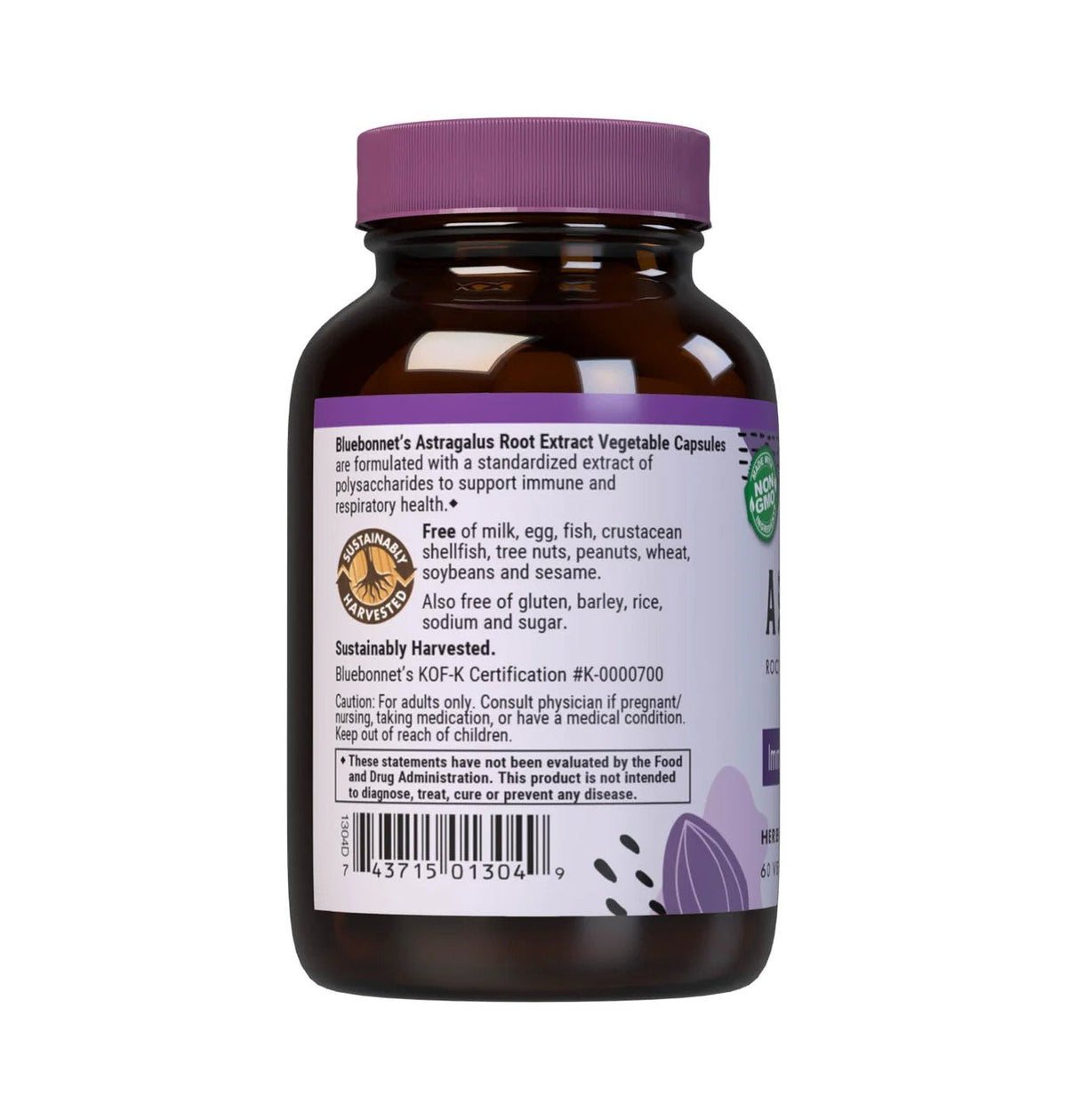 Bluebonnet Astragalus Root Extract 60 VegCap