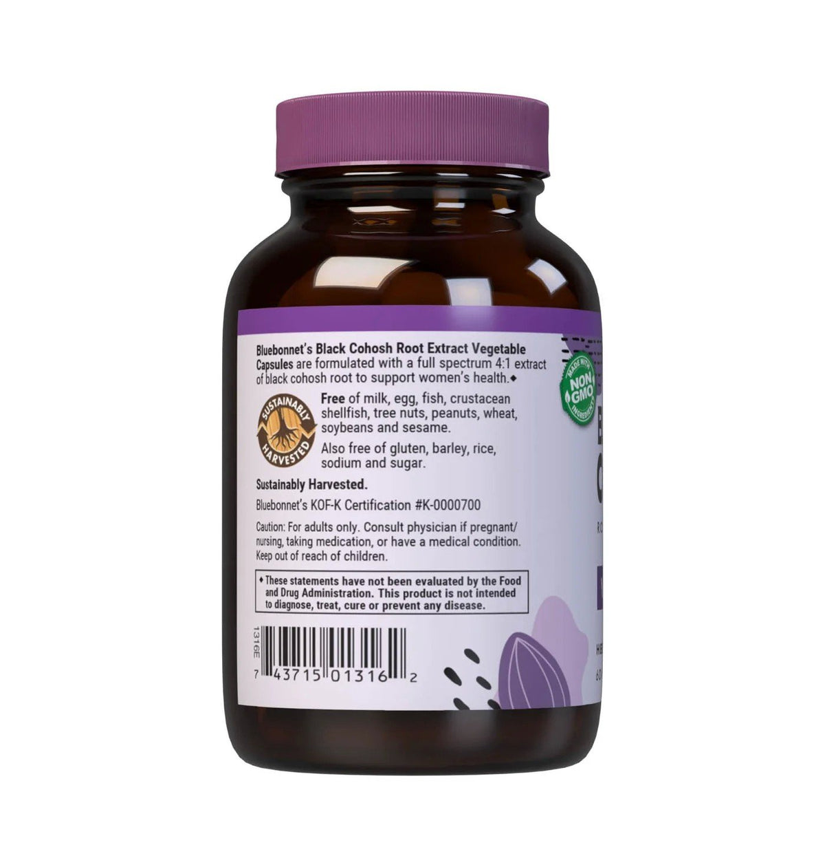 Bluebonnet Black Cohosh 250mg 60 Capsule