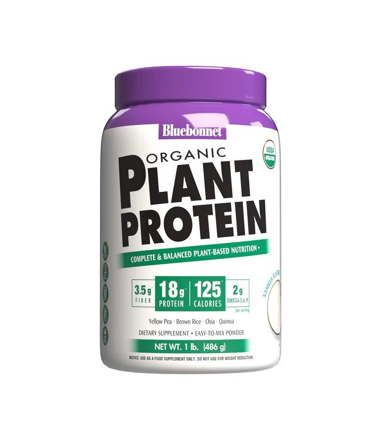 Bluebonnet Organic Plant Protein Vanilla 1 lb Powder