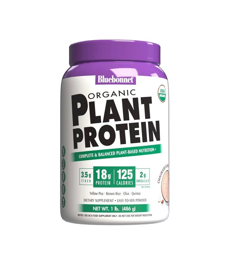 Bluebonnet Organic Plant Protein Chocolate 1 lb Powder