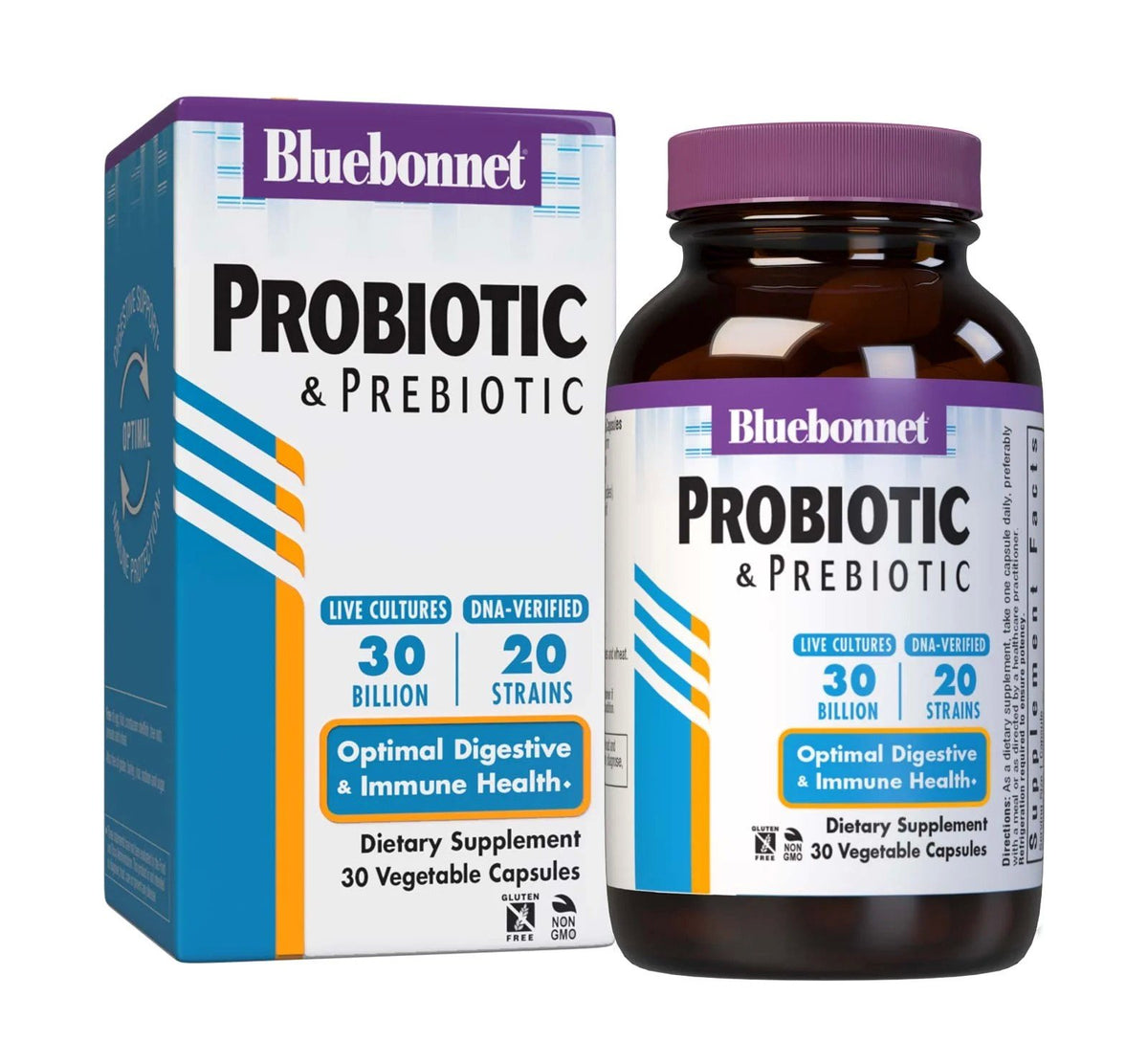 Bluebonnet Probiotic &amp; Prebiotic 30 Billion 30 VegCap