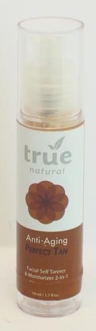 True Natural Perfect Tan Facial Self Tanner & Moisturizer 2 in 1 1.7 fl oz Lotion