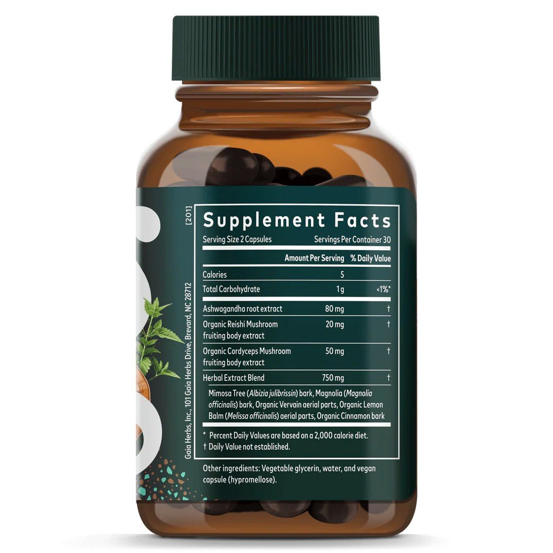 Gaia Herbs Adrenal Health Nightly Restore 60 VegCap