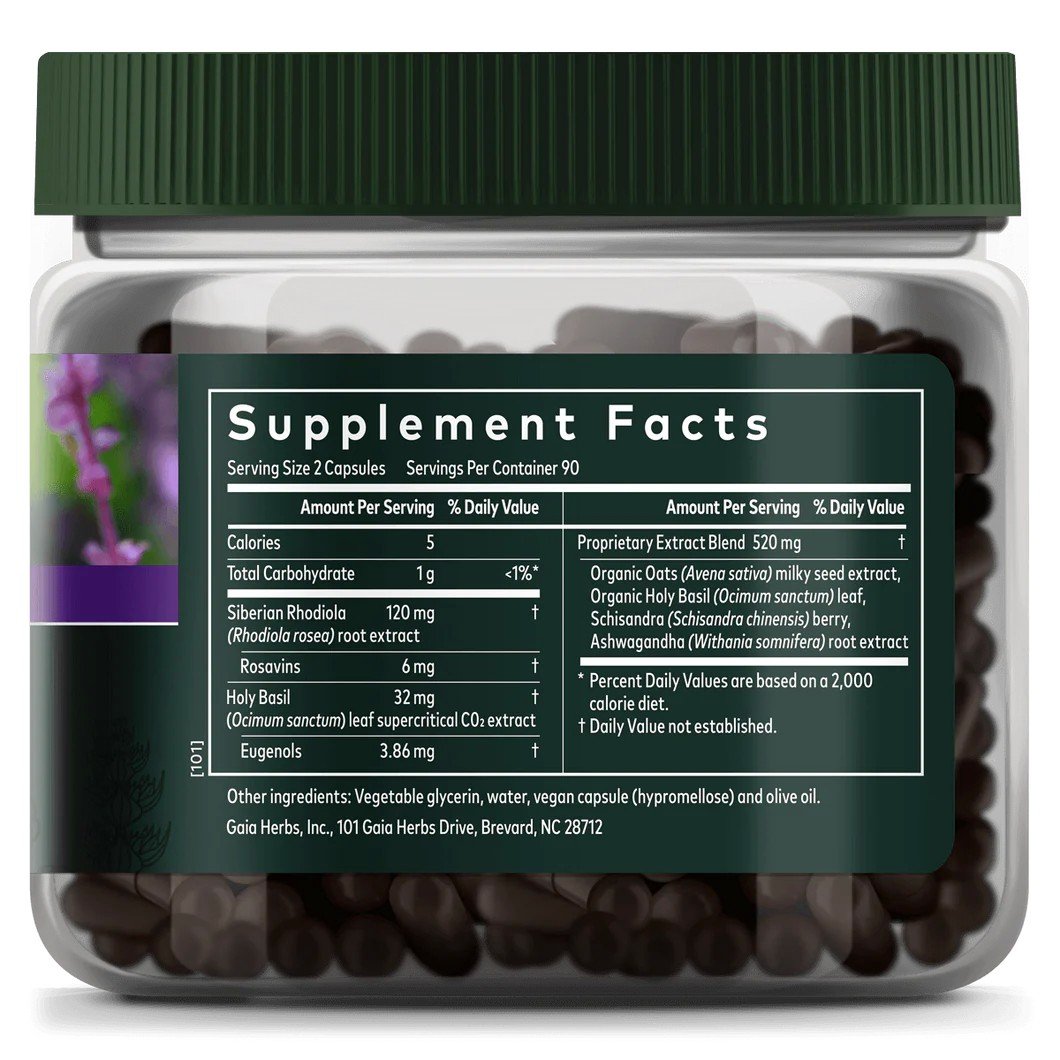 Gaia Herbs Adrenal Health Daily Support 180 Capsule