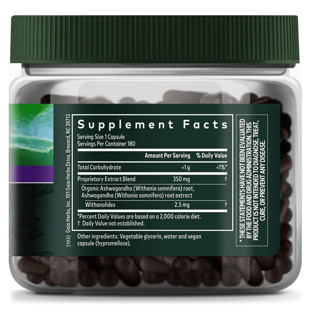 Gaia Herbs Ashwagandha Root 180 Capsule