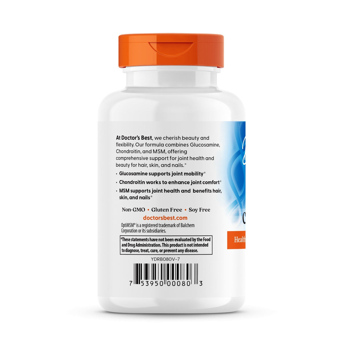 Doctors Best Glucosamine Chondroitin MSM with OptiMSM 120 Capsule