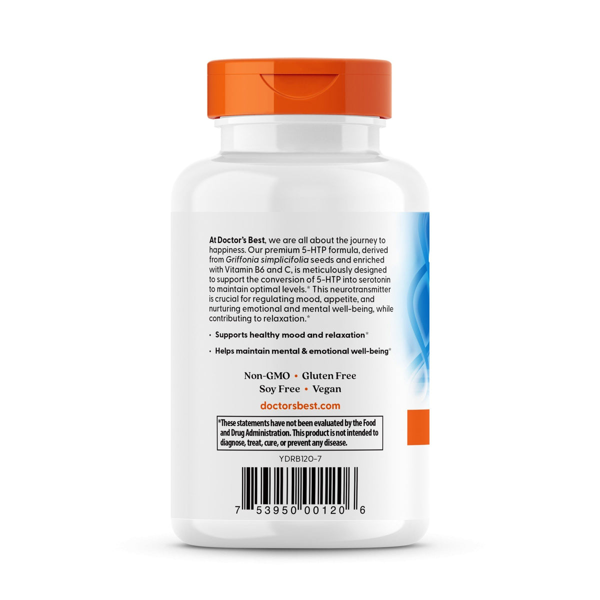 Doctors Best 5 HTP Enhanced with Vitamins B6 and C 120 VegCap