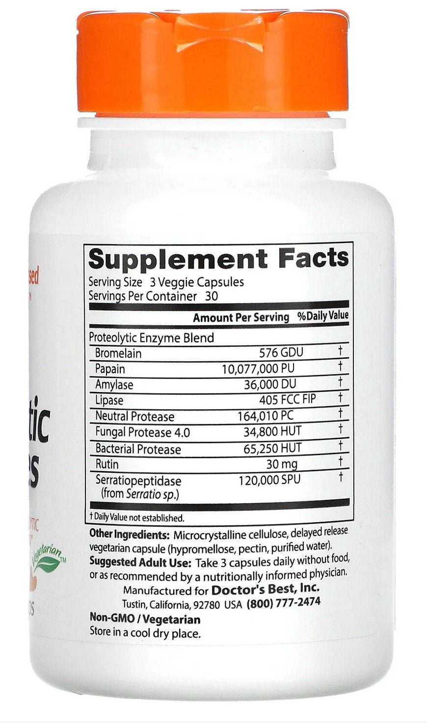 Doctors Best Proteolytic Enzymes 90 VegCap