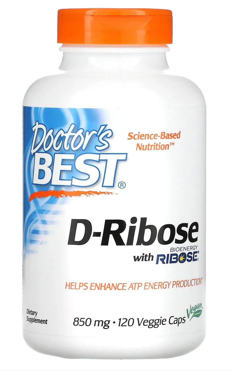 Doctors Best D-Ribose with BioEnergy Ribose 850 mg 120 VegCap