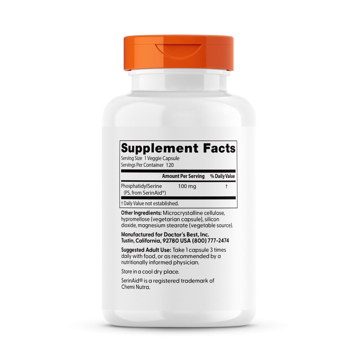 Doctors Best Phosphatidyl Serine 100mg 120 VegCap