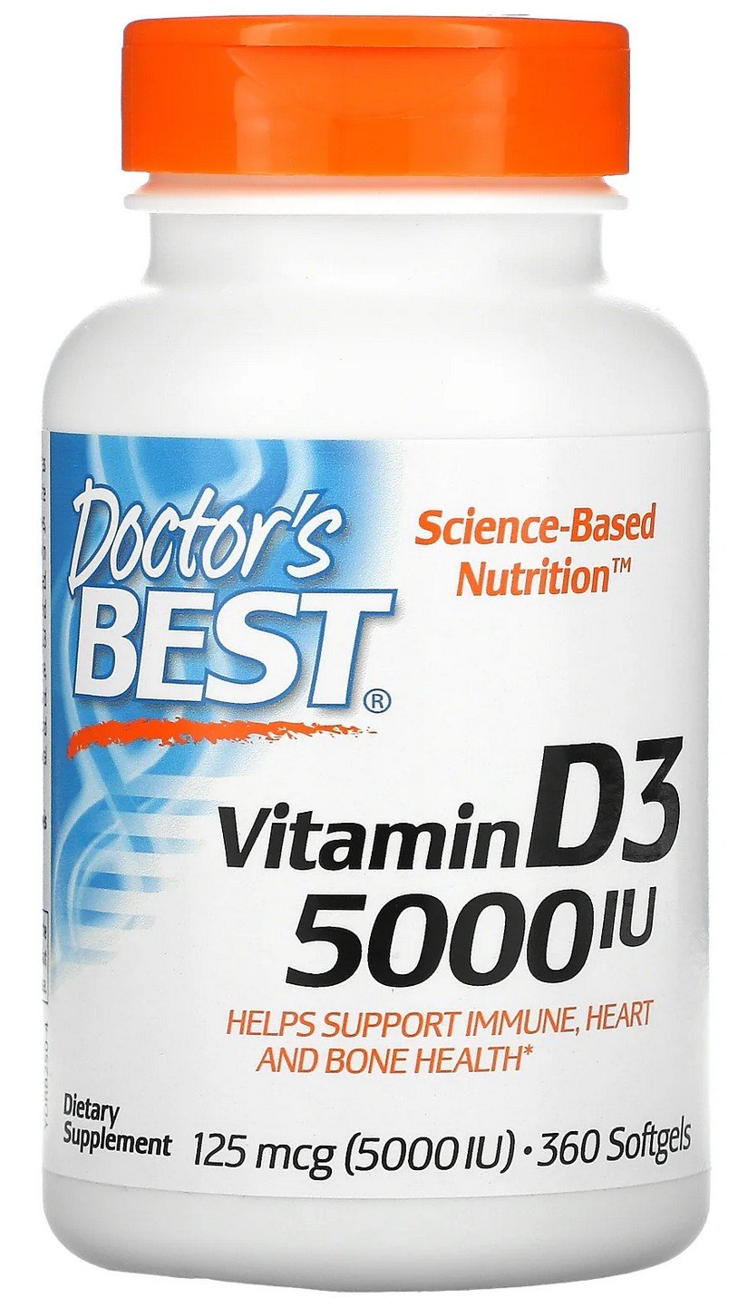 Doctors Best Vitamin D3 5000IU 360 Softgel