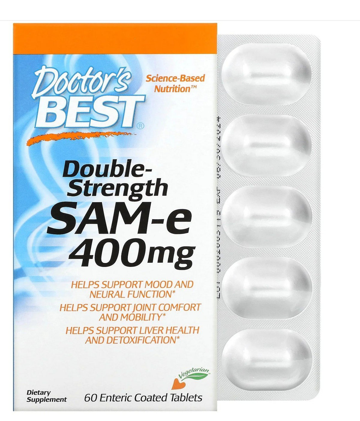 Doctors Best SAMe 400mg Double-Strength 60 Tablet