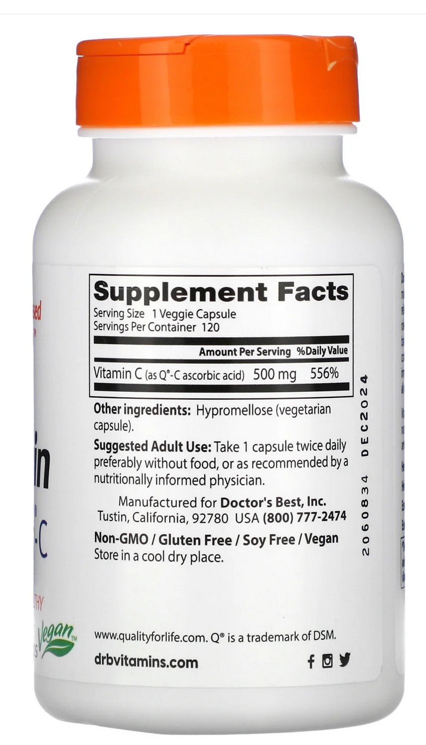 Doctors Best Vitamin C with Quali -C 500mg 120 VegCap