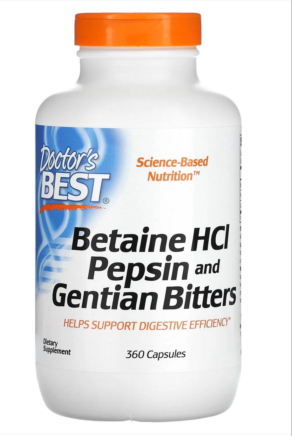 Doctors Best Betaine HCl Pepsin & Gentian Bitters 360 Capsule