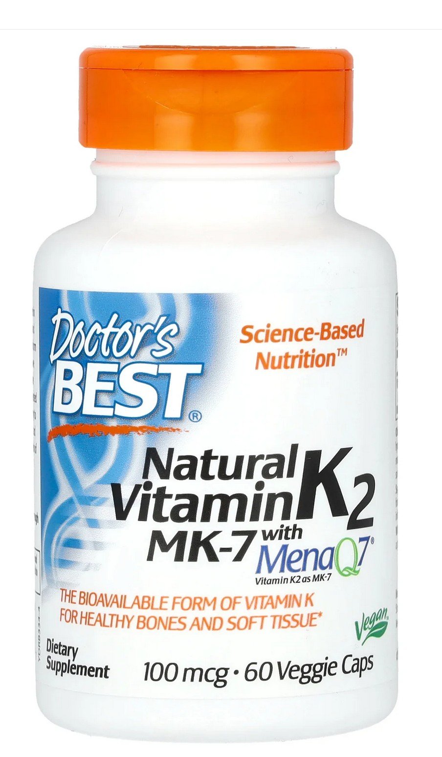 Doctors Best MK-7 featuring MenaQ7 (100 mcg) 60 VegCap