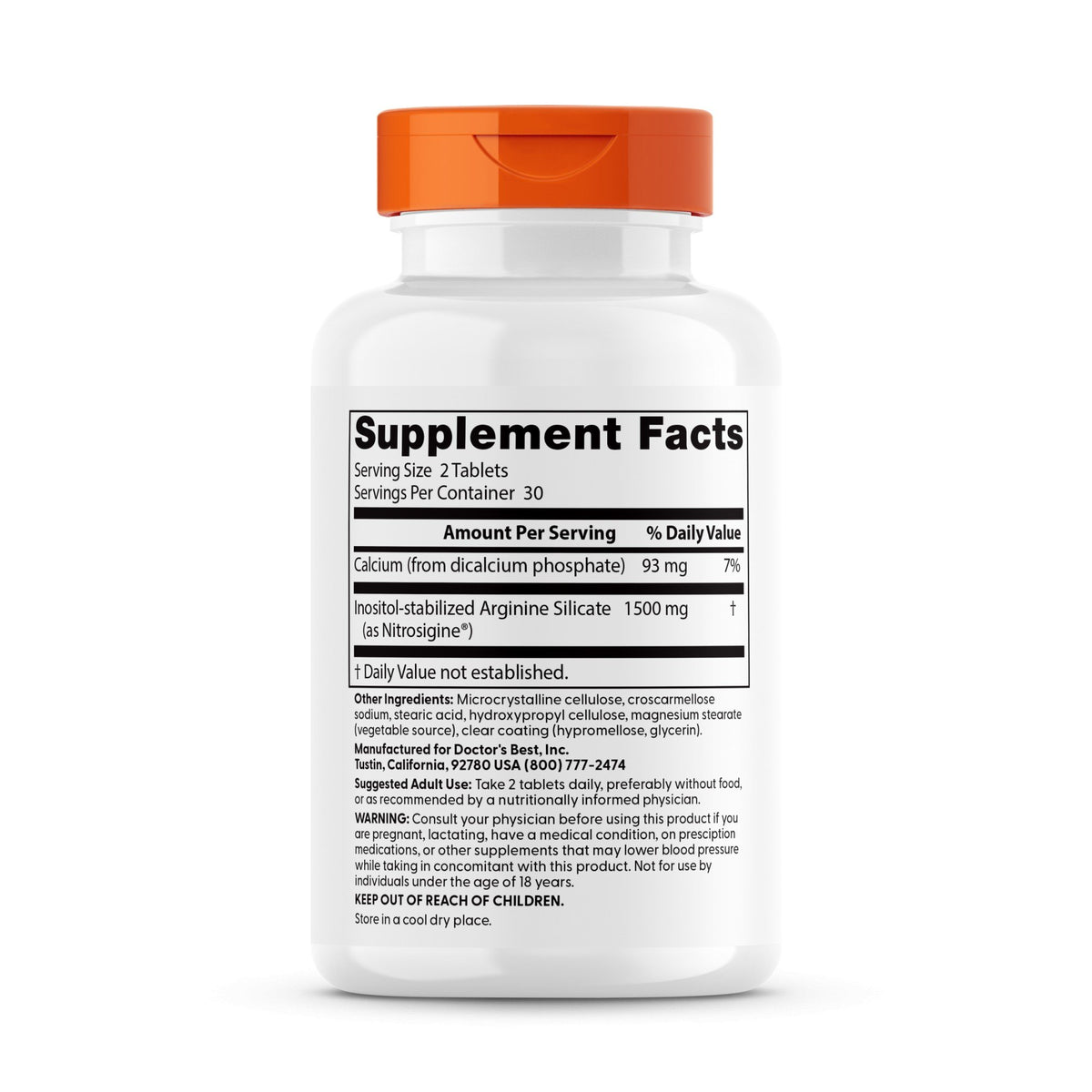 Doctors Best Fast Acting Arginine Complex with Nitrosigine 60 Tablet