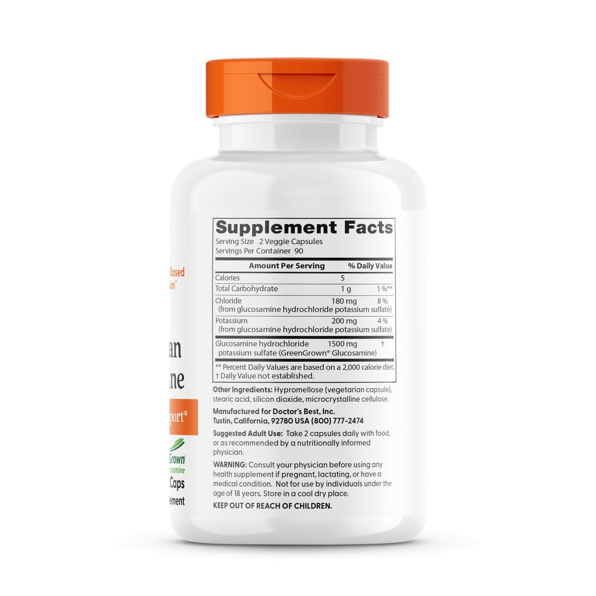 Doctors Best Vegan Glucosamine 750mg 120 VegCap