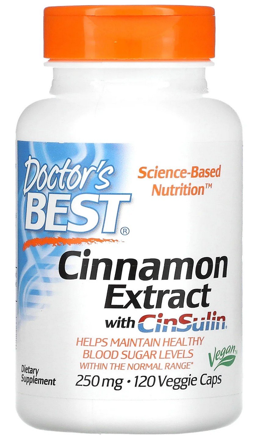 Doctors Best Cinnamon Extract with CinSulin 250mg 120 VegCap