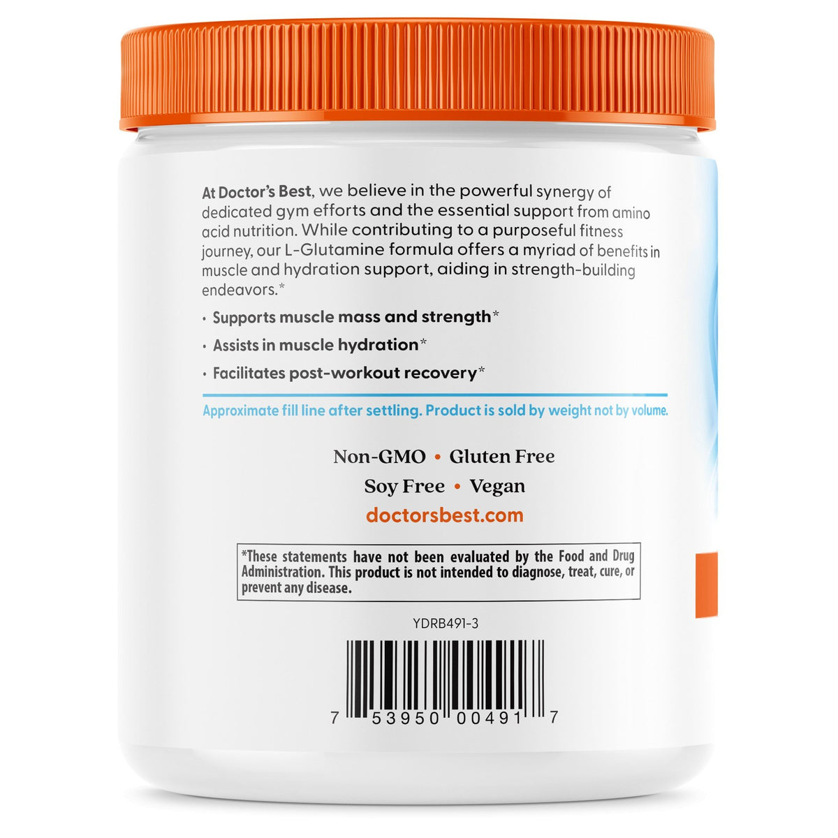 Doctors Best Pure L-Glutamine 300 mg Powder