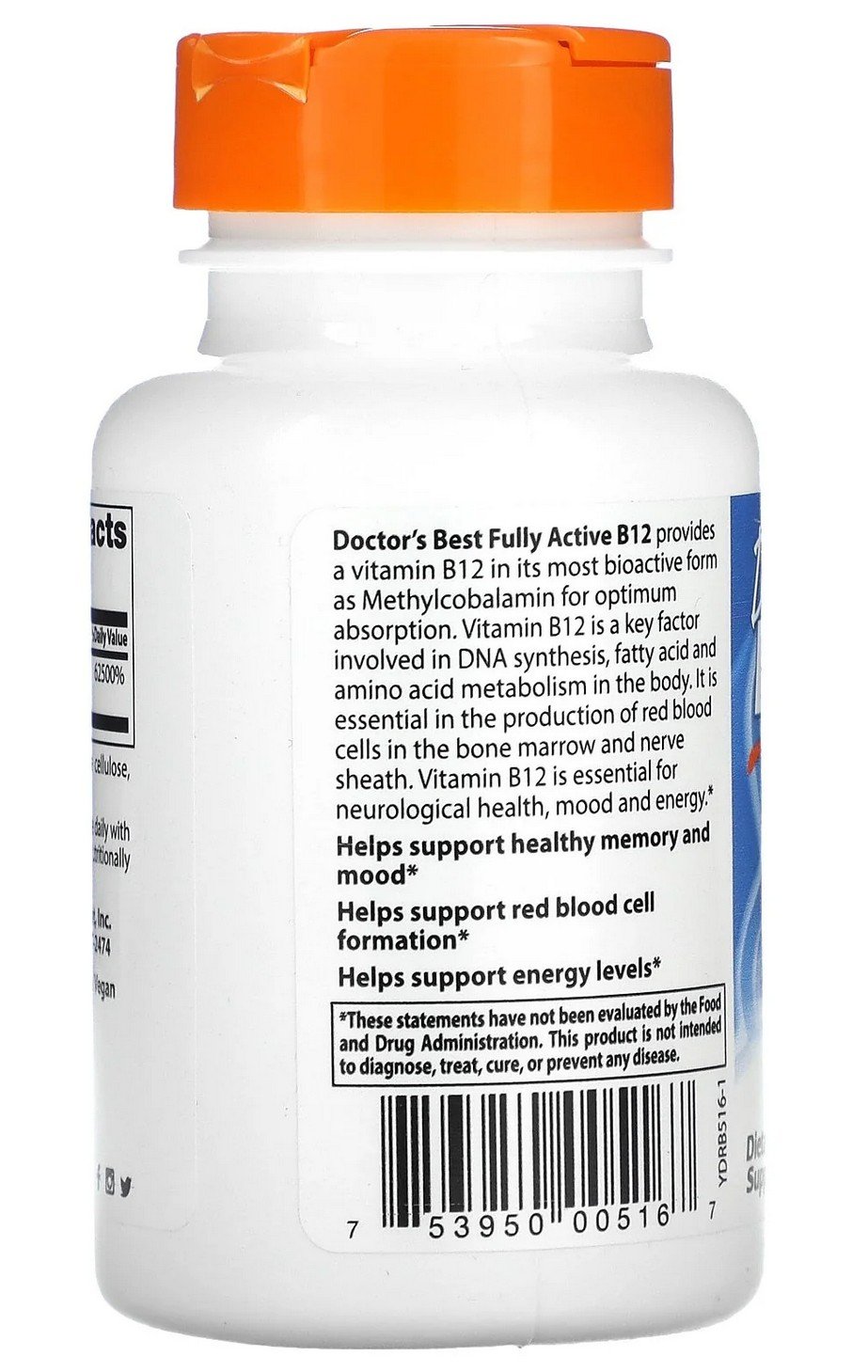 Doctors Best Fully Active B12 1,500 mcg 180 VegCap