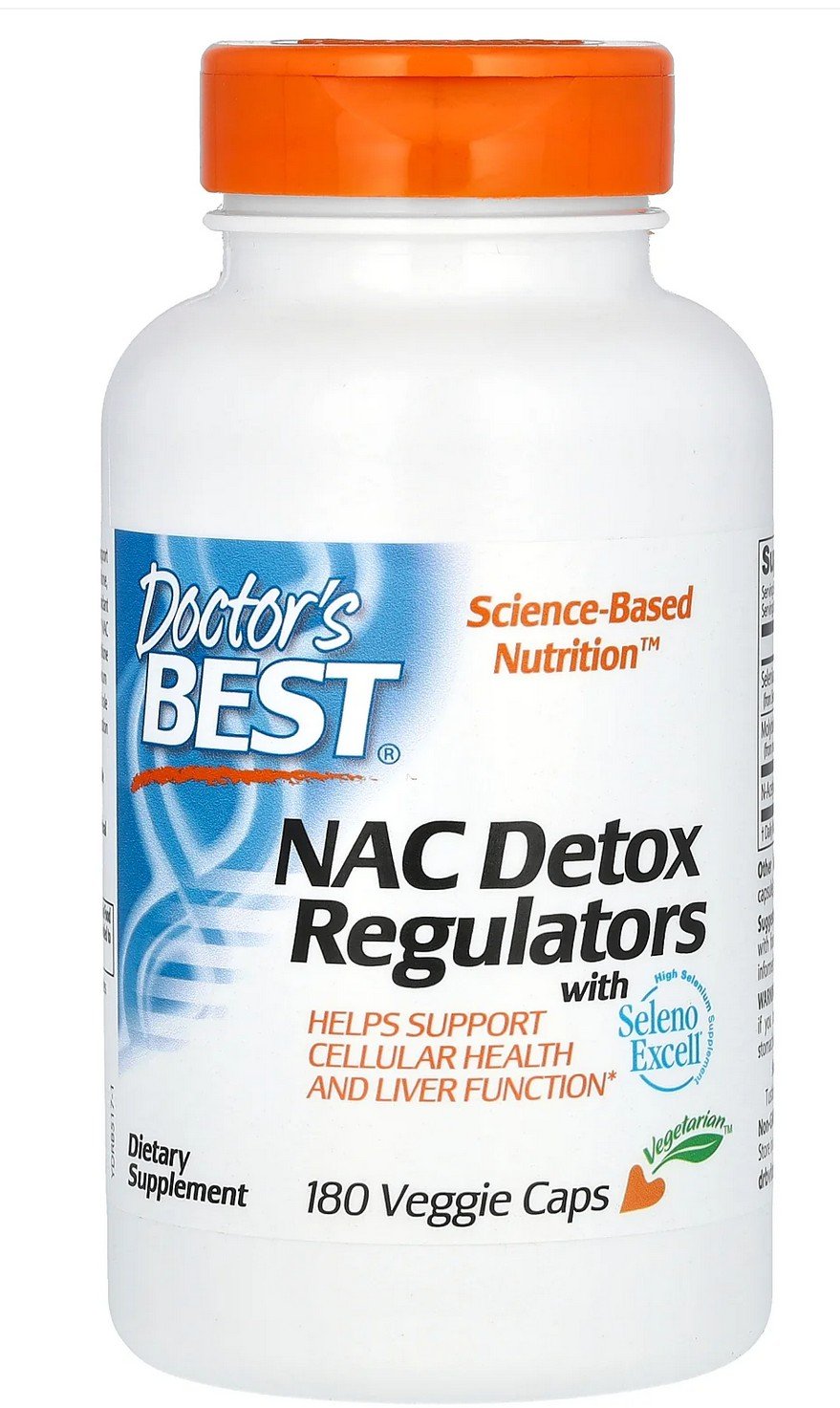 Doctors Best NAC Detox Regulators with SelenoExcell 180 VegCap