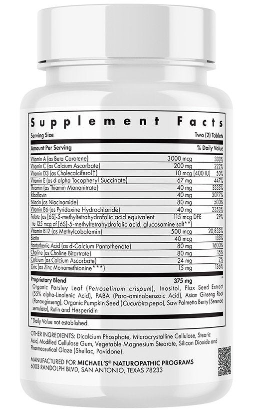 Michael's Naturopathic Teen Boys Daily Multi Vitamin 120 VegCap