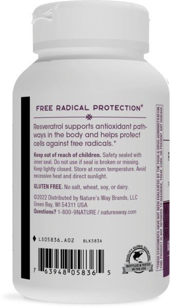 Nature&#39;s Way Resveratrol Forte 60 Softgel