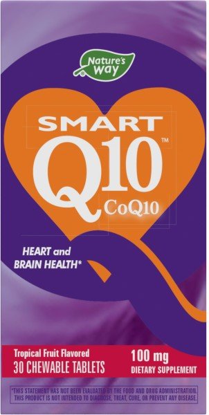 Nature&#39;s Way SMART Q10 CoQ10 100mg Orange Flavored 30 Tablet