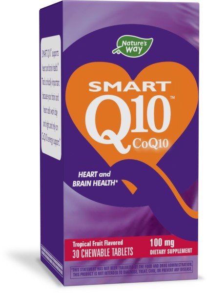 Nature's Way SMART Q10 CoQ10 100mg Orange Flavored 30 Tablet