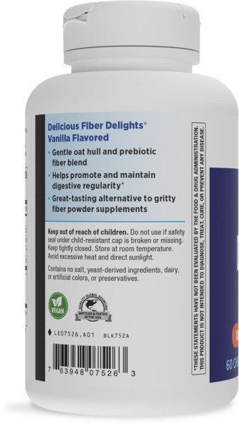 Nature&#39;s Way Fiber Delights - Vanilla 60 Chewable