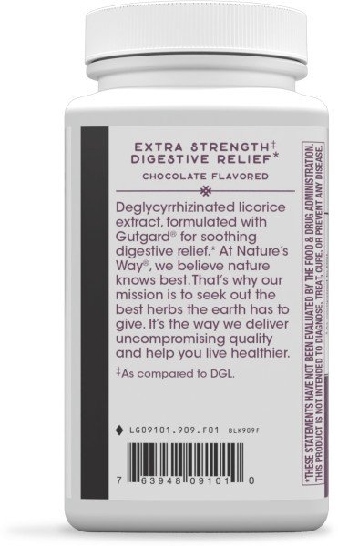 Nature&#39;s Way DGL Ultra-German Chocolate 90 Chewable