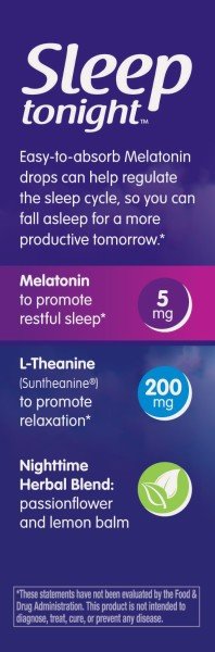 Nature&#39;s Way Sleep Tonight Melatonin Drops 2 fl oz Dropper