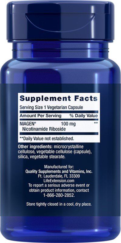 Life Extension NAD+ Cell Regenerator Nicotinamide Riboside 100 mg 30 VegCap