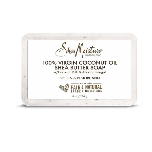 Shea Moisture Shea Butter Bar Soap 100% Virgin Coconut Oil 8 oz Liquid