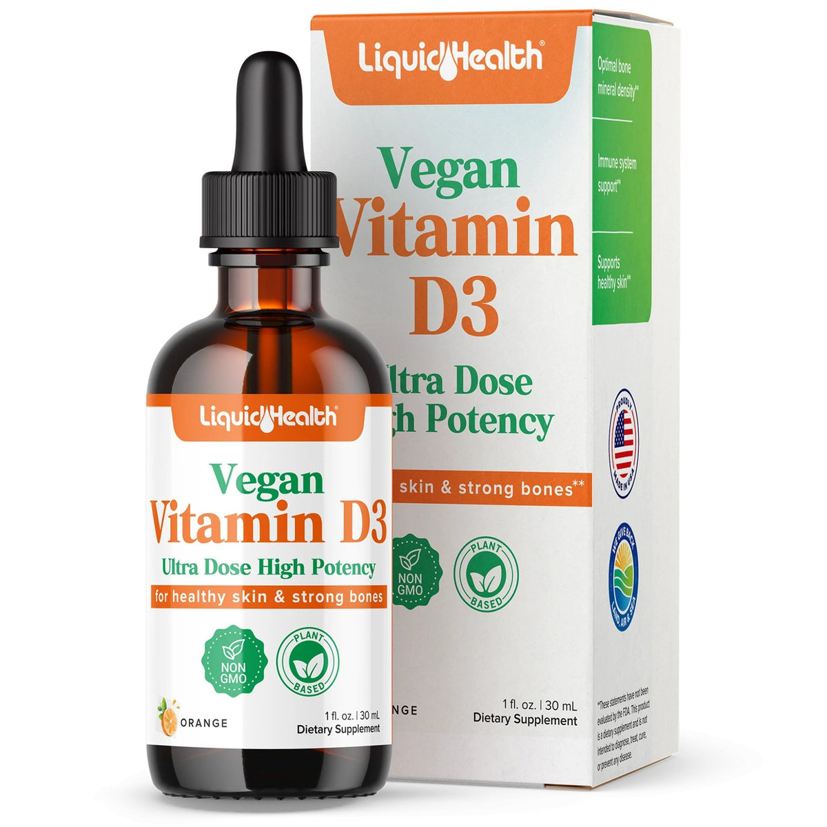 Liquid Health Vegan Vitamin D3 Drops 1 oz Liquid