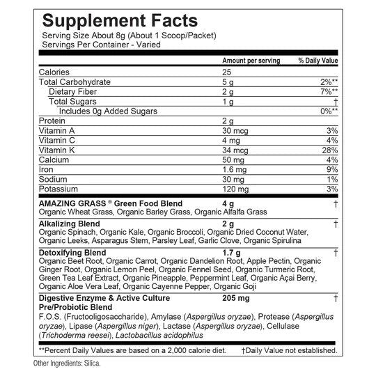 Amazing Grass Alkalize & Detox Green Superfood 30 Serving 8.05 oz Powder