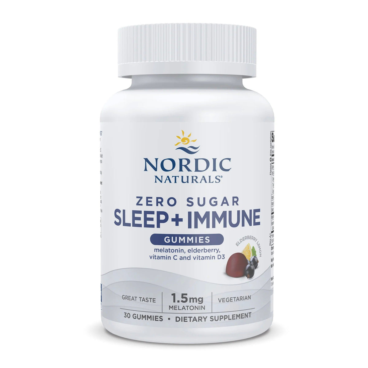 Nordic Naturals Zero Sugar Sleep + Immune Elderberry Lemon 30 Gummy