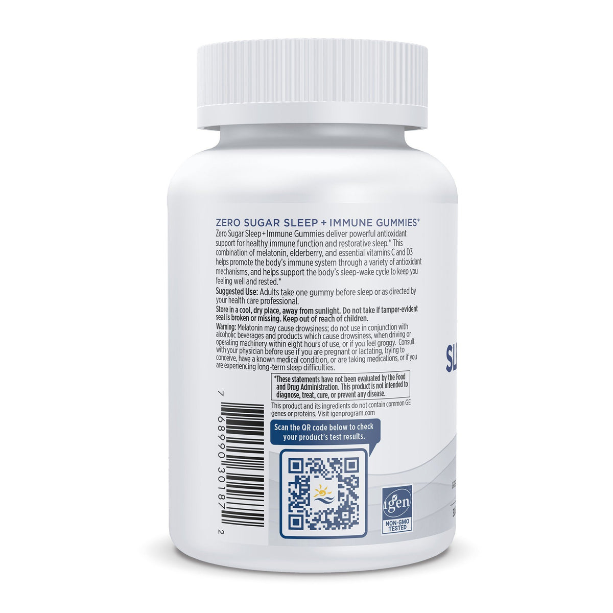 Nordic Naturals Zero Sugar Sleep + Immune Elderberry Lemon 30 Gummy